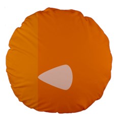 Screen Shot Circle Animations Orange White Line Color Large 18  Premium Flano Round Cushions by Mariart