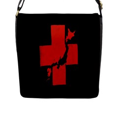 Sign Health Red Black Flap Messenger Bag (l)  by Mariart