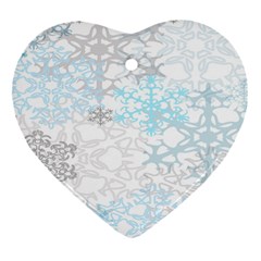 Sign Flower Floral Transparent Heart Ornament (two Sides) by Mariart