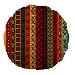 Tribal Grace Colorful Large 18  Premium Round Cushions by Mariart