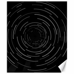 Abstract Black White Geometric Arcs Triangles Wicker Structural Texture Hole Circle Canvas 8  X 10  by Mariart