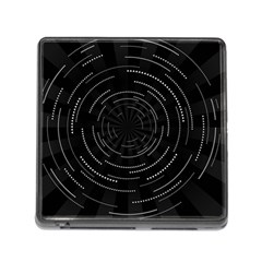 Abstract Black White Geometric Arcs Triangles Wicker Structural Texture Hole Circle Memory Card Reader (square)