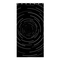 Abstract Black White Geometric Arcs Triangles Wicker Structural Texture Hole Circle Shower Curtain 36  X 72  (stall) 