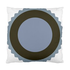 Circle Round Grey Blue Standard Cushion Case (one Side)