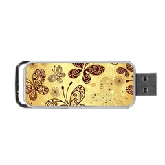 Butterfly Animals Fly Purple Gold Polkadot Flower Floral Star Sunflower Portable Usb Flash (two Sides)