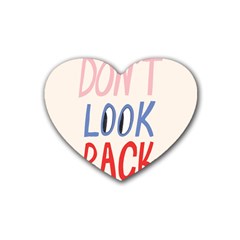 Don t Look Back Big Eye Pink Red Blue Sexy Heart Coaster (4 Pack) 