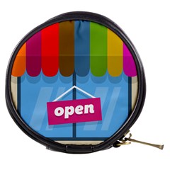 Store Open Color Rainbow Glass Orange Red Blue Brown Green Pink Mini Makeup Bags