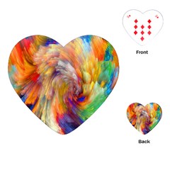 Rainbow Color Splash Playing Cards (heart)  by Mariart