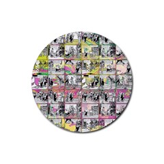 Comic Book  Rubber Coaster (round)  by Valentinaart