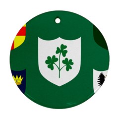 Ireland National Rugby Union Flag Ornament (round) by abbeyz71