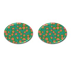 Tiled Circular Gradients Cufflinks (oval) by linceazul