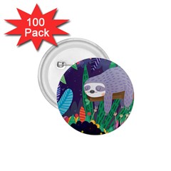 Sloth In Nature 1 75  Buttons (100 Pack)  by Mjdaluz