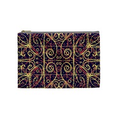 Tribal Ornate Pattern Cosmetic Bag (medium)  by dflcprints