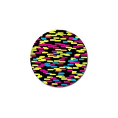Colorful Strokes On A Black Background             Golf Ball Marker (4 Pack) by LalyLauraFLM