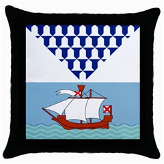 Flag Of Belfast Throw Pillow Case (black) by abbeyz71