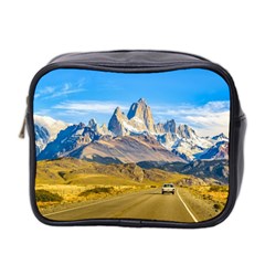 Snowy Andes Mountains, El Chalten, Argentina Mini Toiletries Bag 2-side by dflcprints