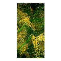 Green And Gold Abstract Shower Curtain 36  X 72  (stall)  by linceazul