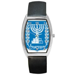 Emblem Of Israel Barrel Style Metal Watch by abbeyz71