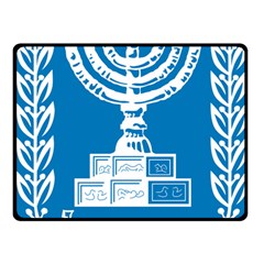 Emblem Of Israel Fleece Blanket (small) by abbeyz71