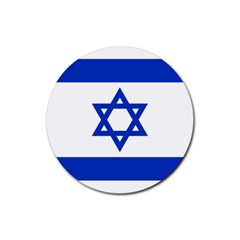 Flag Of Israel Rubber Coaster (round)  by abbeyz71