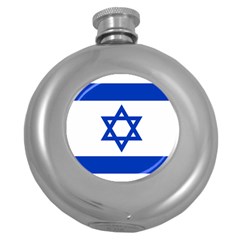 Flag Of Israel Round Hip Flask (5 Oz)