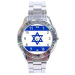 Flag of Israel Stainless Steel Analogue Watch Front