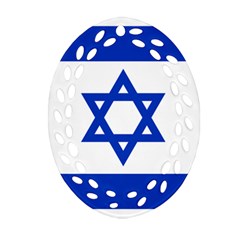Flag Of Israel Oval Filigree Ornament (two Sides) by abbeyz71