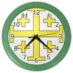 The Arms of the Kingdom of Jerusalem Color Wall Clocks