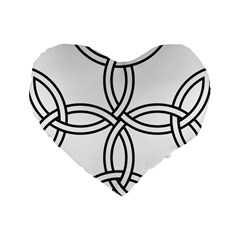 Carolingian Cross Standard 16  Premium Heart Shape Cushions by abbeyz71