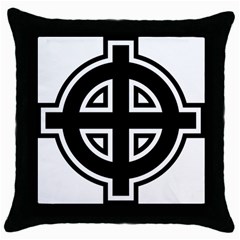 Celtic Cross Throw Pillow Case (black) by abbeyz71