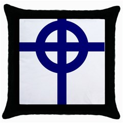 Celtic Cross  Throw Pillow Case (black) by abbeyz71