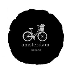 Amsterdam Standard 15  Premium Flano Round Cushions by Valentinaart