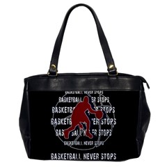 Basketball Never Stops Office Handbags by Valentinaart