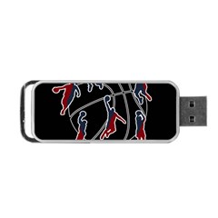 Basketball Never Stops Portable Usb Flash (one Side) by Valentinaart