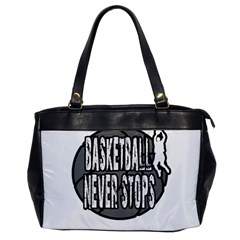 Basketball Never Stops Office Handbags by Valentinaart
