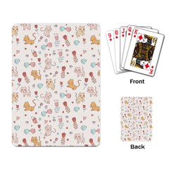 Kittens And Birds And Floral  Patterns Playing Card by TastefulDesigns
