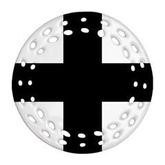 Greek Cross Round Filigree Ornament (two Sides) by abbeyz71