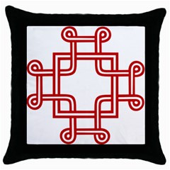 Macedonian Cross Throw Pillow Case (black) by abbeyz71
