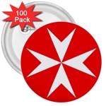 Cross of the Order of St. John  3  Buttons (100 pack) 