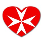 Cross of the Order of St. John  Heart Mousepads