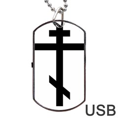 Orthodox Cross  Dog Tag Usb Flash (two Sides) by abbeyz71