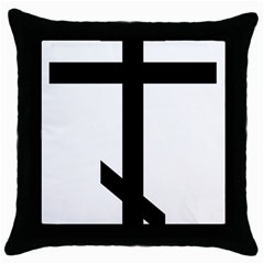 Orthodox Cross  Throw Pillow Case (black) by abbeyz71