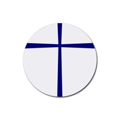 Byzantine Cross  Rubber Coaster (round) 