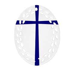 Byzantine Cross  Oval Filigree Ornament (two Sides) by abbeyz71
