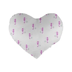 Pattern Standard 16  Premium Flano Heart Shape Cushions by Valentinaart
