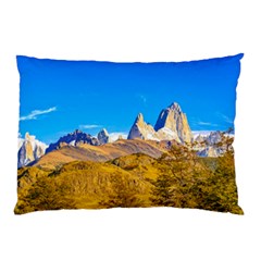 Snowy Andes Mountains, El Chalten, Argentina Pillow Case (two Sides) by dflcprints