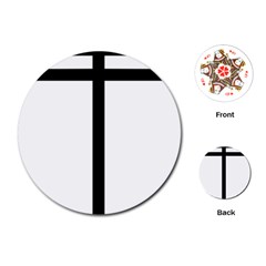 Papal Cross Playing Cards (round)  by abbeyz71