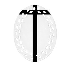 Papal Cross  Ornament (oval Filigree) by abbeyz71