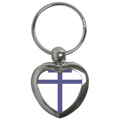 Patriarchal Cross Key Chains (heart)  by abbeyz71