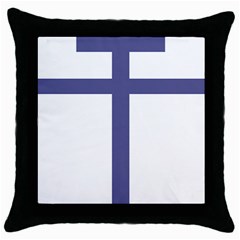 Patriarchal Cross  Throw Pillow Case (black) by abbeyz71